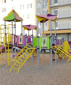 foto plac zabaw dla dzieci wielofunkcyjny fioletowy