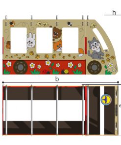 tematyczny plac zabaw autobus wymiary