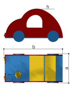 tematyczny plac zabaw mini auto wymiary